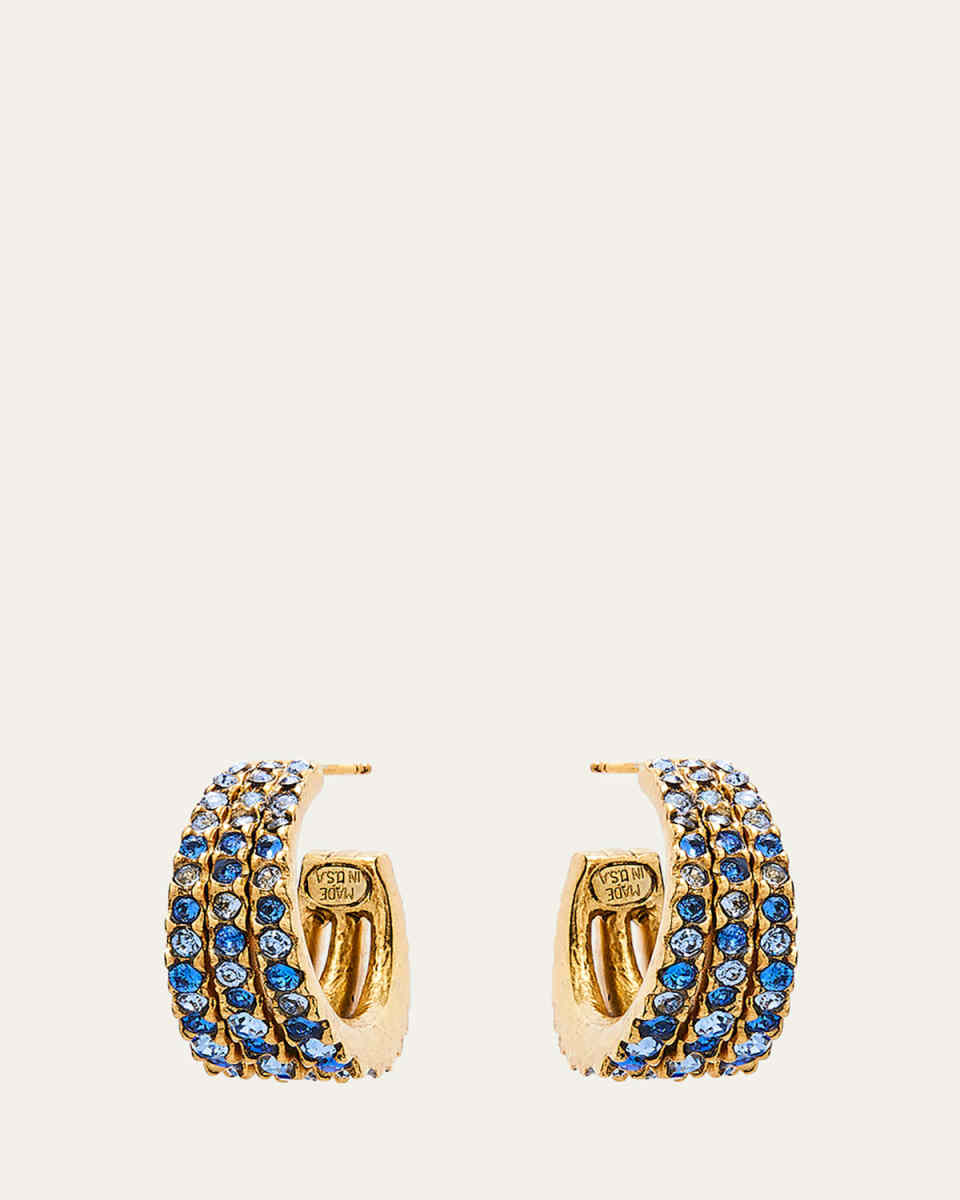 Chaton Hoop Earrings